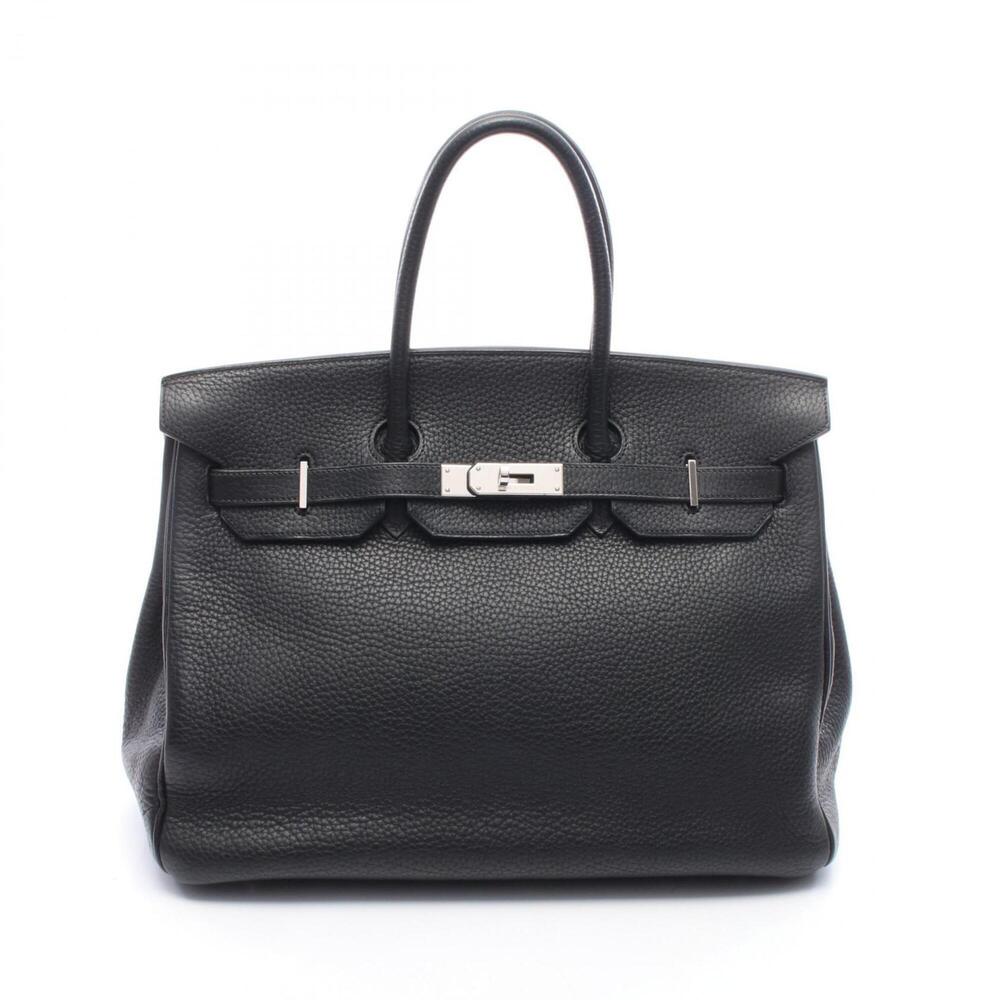Hermes Birkin 35 Handbag, Taurillon Clemence Leather, Women's, Black